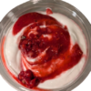 Mousse fromage blanc framboise